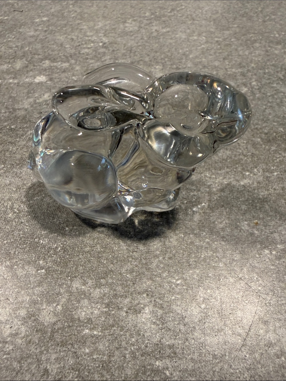 Clear Glass Bunny Rabbit paperweight